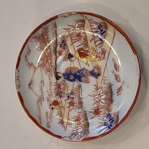 Vintage Japanese Bone China Bowl Eggshell Hand Painted Geisha Women Mini…